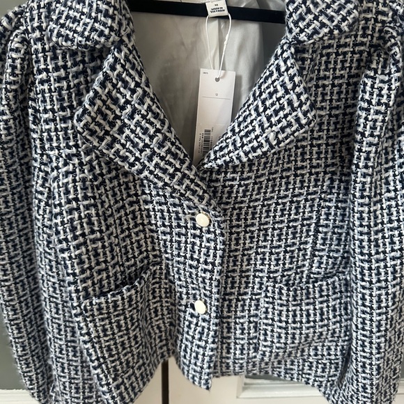 Janie and Jack Women's Classic Black and White Blazer - Picture 3 of 8